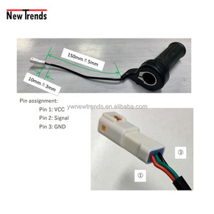 มือจับคันเร่งแบบหมุนพร้อมปลั๊ก <span class=keywords><strong>03T</strong></span>-<span class=keywords><strong>JWPF</strong></span>-<span class=keywords><strong>VSLE</strong></span>-<span class=keywords><strong>S</strong></span> สำหรับจักรยานไฟฟ้า มอเตอร์ไซค์ สกู๊ตเตอร์  ด้ามจับคันเร่งควบคุมความเร็ว - Product Image 3