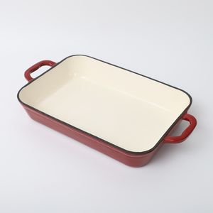 Rôtissoire émaillée personnalisée Plaque de cuisson rectangulaire en fonte à <span class=keywords><strong>induction</strong></span> - Product Image 5