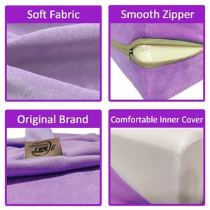 Coussin de yoga rectangulaire violet en EVA pour le yoga, la remise en forme et le remodelage corporel - Product Image 4