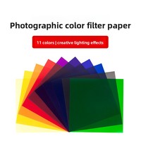 Papier Filtre de Couleur pour Photographie, 11 Filtres de Température de Couleur (30x30 Pouces) 0,4kg pour Éclairage LED, Flash et Accessoires