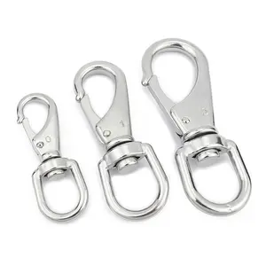 Original Color Stainless Steel Key Clasp For Keychain Jewelry Making Polished Different Size For Choice 1649558