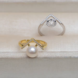 Anneau à cheveux en argent S925 en forme de V, accessoire de bijouterie DIY avec support creux pour 8-10 perles, pour femme active, 3974 - Product Image 1