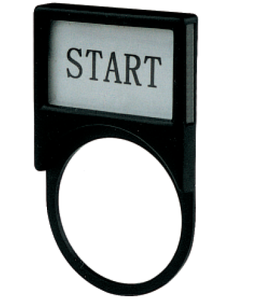 Interruptor de Botón Pulsador de Plástico Serie YP de 22 mm, Negro, con Etiqueta de Anillo - Product Image 3