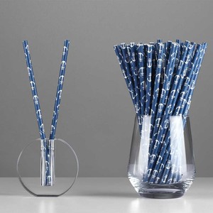 Cannucce biodegradabili monouso 6x7mm cannucce di carta in oro e rosa per feste - Product Image 2