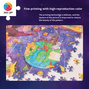 Puzzle 3D-JP da 2000 Pezzi in Plastica a Forma di Aereo per Bambini, Giocattolo Fai-da-Te Antistress, Otto Pianeti H3960 - Product Image 3