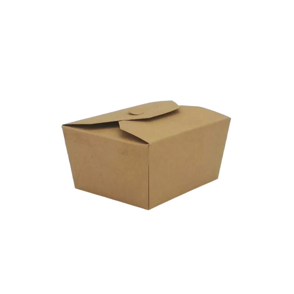Disposable Kraft Paper Food 800ml Snack French Fries Chicken Salad Take Out Containers For Party