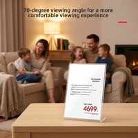 Présentoir de produits mobile en acrylique transparent, support de signalisation A4 sur pied, publicité promotionnelle de bureau