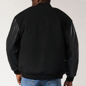 Veste universitaire chauffante à col montant en laine et coton de haute qualité pour homme, idéale pour l'hiver et les activités extérieures, personnalisable, prix de gros - Product Image 4