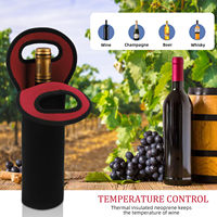 Manchon isotherme personnalisé en néoprène pour bouteille de vin SMETA, 750 ml, sac cadeau pour transport de bouteille de vin