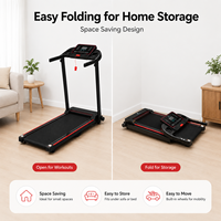 Tapis roulant électrique pliable compact avec écran LCD et vitesse de 1 à 10 km/h, machine de tapis roulant pour la maison, idéal pour les magasins de détail