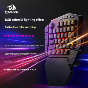 Redragon k585 RGB một tay không dây Bàn phím cơ khí thuận tay trái máy tính xách tay/Bàn phím máy tính để bàn Jedi Survival PU BG PC câm - Product Image 4