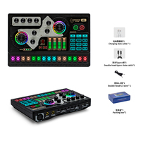 Carte son SX96 pour débutants avec microphone, écouteurs, chargeur sonore, carte de mixage sonore multifonction pour l'enregistrement vocal et le streaming en direct