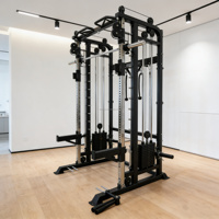 Nouveau design 2026 – Machine Smith multifonction 3-en-1 pour la maison, rack de musculation tout-en-un avec entraîneur fonctionnel et système à double poulie