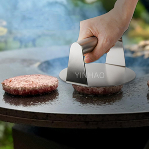 Servicio de Logotipo Personalizado, Prensa <span class=keywords><strong>para</strong></span> <span class=keywords><strong>Hamburguesas</strong></span> de Acero Inoxidable 304, Herramienta <span class=keywords><strong>para</strong></span> Hacer <span class=keywords><strong>Hamburguesas</strong></span> de 5.5 Pulgadas <span class=keywords><strong>para</strong></span> <span class=keywords><strong>Plancha</strong></span> y Parrilla - Product Image 2