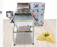 Équipement commercial électrique automatique pour la fabrication de feuilles de pâte à rouleaux de printemps avec convoyeur de refroidissement