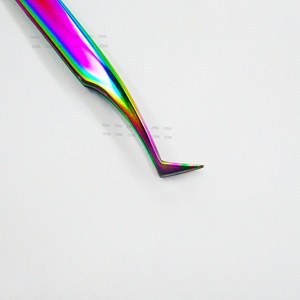 Hot Selling Professional Narrow Fine Points <b>Eyelash</b> Extension Tweezers <b>Under</b> Your Private Label - Product Image 3