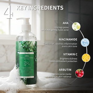 Gel <span class=keywords><strong>Doccia</strong></span> Schiarente AHA con Etichetta Privata, Niacinamide per Controllo Oleosità, Anti-Acne, per Pelle Sensibile, Detergente Corpo Anti-Imperfezioni per Uomo - Product Image 2