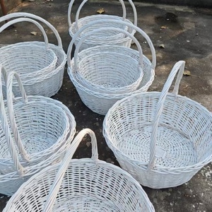 Grande Cesto Regalo in <span class=keywords><strong>Vimini</strong></span> Moderno e Lussuoso, Enorme Cesto per Fiori - Product Image 3