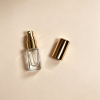 Botol Semprot Parfum Mini 3ml/5ml/10ml/20ml Kosong Isi Ulang Persegi Panjang Kaca Parfum Travel Portabel Botol Sampel Wewangian