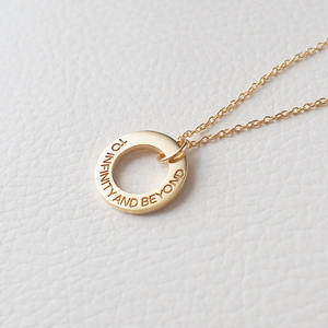 Jietao PVD placa de oro Acero inoxidable personalizado coordenadas círculo colgante collar <span class=keywords><strong>mejor</strong></span> amigo <span class=keywords><strong>regalo</strong></span> aniversario joyería <span class=keywords><strong>regalo</strong></span> - Product Image 3