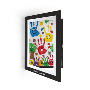 Black Wooden Art <b>Frame</b> Wall <b>Mounted</b> <b>Photo</b> Display <b>Frame</b> Custom Name Plate <b>for</b> Kids Artwork Home Decor - Product Image 1