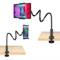 Support universel réglable à 360 degrés Rotation pour tablette de téléphone portable Support de bureau de chevet paresseux Portable Flexible en alliage d'aluminium