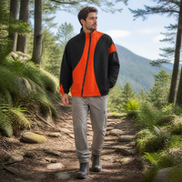 Veste Homme Extérieur Séchage Rapide Imperméable Blocs de Couleurs Coupe Ample Col Montant Printemps Automne M-3XL Marque Privée Clé en Main OEM