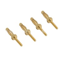 Prise banane 2.5mm plaqué or équipement Radio TV connecteur de batterie cuivre boîtier en acier inoxydable prise laiton broche alimentation