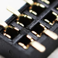 1.27mm hauteur de pas 2.1mm positions 02P-50P connecteur Double rangée SMT avec connecteur d'en-tête femelle de poteau de localisation pour carte PCB