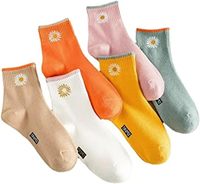 Chaussettes de sport thermiques épaisses et respirantes pour homme, en polyester de haute qualité, à rayures, avec logo marguerite blanche sur le bord du mollet et à la semelle, idéales pour l'hiver.