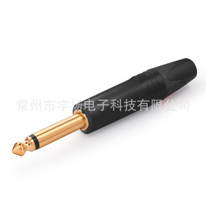 Conector de Audio y Video de 2 Pines en Ángulo Recto con Enchapado en Oro de 6.35mm para Micrófono Mono - Product Image 3