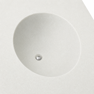 Poulars - Lavabo de Pedestal de Piedra Natural de Lujo para Montar en la Pared, Lavabo de Mármol Statuario Bianco - Product Image 4