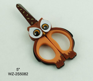 Thép Không Gỉ Loại Vật Liệu Đa Mục Đích Cắt Văn Phòng Sử Dụng Cao Su Màu Xanh Xử Lý Kéo Với Lưỡi Cùn 12Cm - Product Image 3