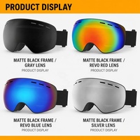 Masque de ski double couche anti-buée OTG (à porter par-dessus des lunettes), coupe-vent, anti-sable, avec lentille en TPU, pour homme et femme