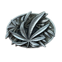 Boucle de ceinture rétro en alliage tête de mort carrée, motif feuilles ovales 3D en relief, pour remplacement de sangle en cuir style western