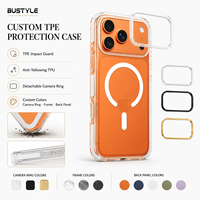 Coque de téléphone transparente antichoc en TPE pour iPhone 18 17 16 Pro Max, anti-jaunissement, avec anneau de caméra amovible en TPU, vente en gros OEM ODM