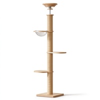 Arbre à chat multi-niveaux à montage rapide avec griffoir en sisal, meuble d'escalade robuste pour chats d'intérieur