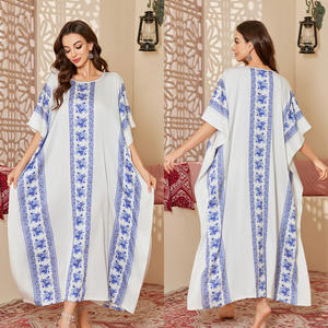 Pijama de satén de verano para mujer <span class=keywords><strong>Yaoyao</strong></span>, blusa holgada con estampado bonito de talla grande, estilo de Oriente Medio, Parte delantera transpirable - Product Image 6