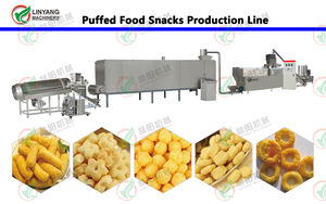 Línea de producción de aperitivos inflados, extrusora de aperitivos de maíz, gránulos de aperitivos inflados de maíz, máquina para hacer alimentos a la <span class=keywords><strong>venta</strong></span> - Product Image 2