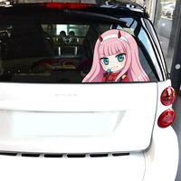 10 autocollants de voiture design avec des filles d'anime, autocollants pour la fenêtre arrière de la voiture, la porte, le pare-brise, décoration