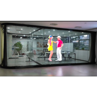 Écran LED transparent haute luminosité 5500 nits, film LED flexible transparent pour la publicité sur les fenêtres