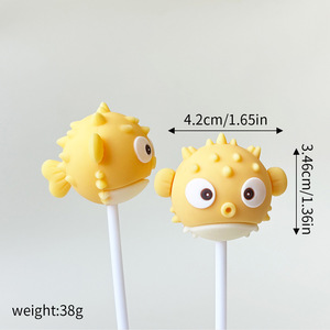 Décoration de gâteau de fête d'anniversaire pour enfants, série Océan, poterie moderne et douce, pour la cuisson de gâteaux et desserts - Product Image 6