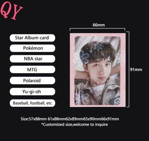 Q Y OEM Clear Holographic <b>Card</b> Protector Inner Sleeves Game <b>Card</b> Holder KPOP Idol Photocard LOMO PC <b>Card</b> Sleeves - Product Image 6