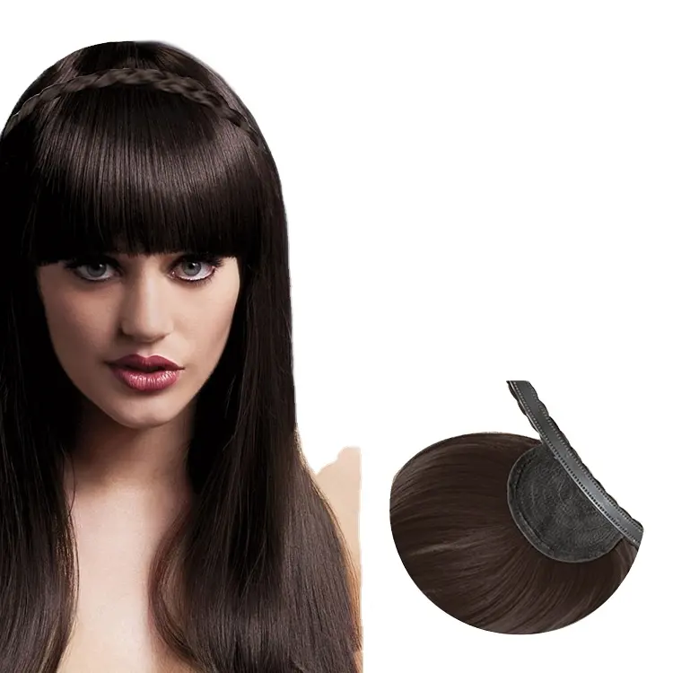 Hot bán cực kỳ mức độ cao của mô phỏng thích hợp cho màu sắc khác nhau của da tóc ngay lập tức bangs hairpiece