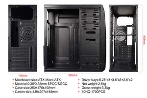 Bulk Atx Pc Met Voeding Ventilator Plexiglas Horizontale Gekoelde Cpu Kast <span class=keywords><strong>Computer</strong></span> Behuizing Pc Chassis - Product Image 6