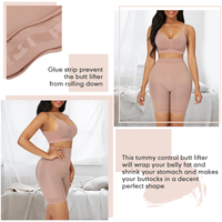 Hexin Shapewear pour Femme Verified Pro Enhancer, Pantalon Amincissant avec 4 Baleines en Acier, Effet Rehausseur de Fesses, Contrôle du Ventre et Soutien Mammaire Plus Si