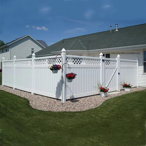 <span class=keywords><strong>6</strong></span> ft <span class=keywords><strong>x</strong></span> <span class=keywords><strong>8</strong></span> ft giá rẻ Trắng Vinyl lưới riêng tư PVC hàng rào Tấm Nhà sản xuất Gothic hàng đầu Vinyl hàng rào tấm riêng tư được sử dụng để bán - Product Image 2