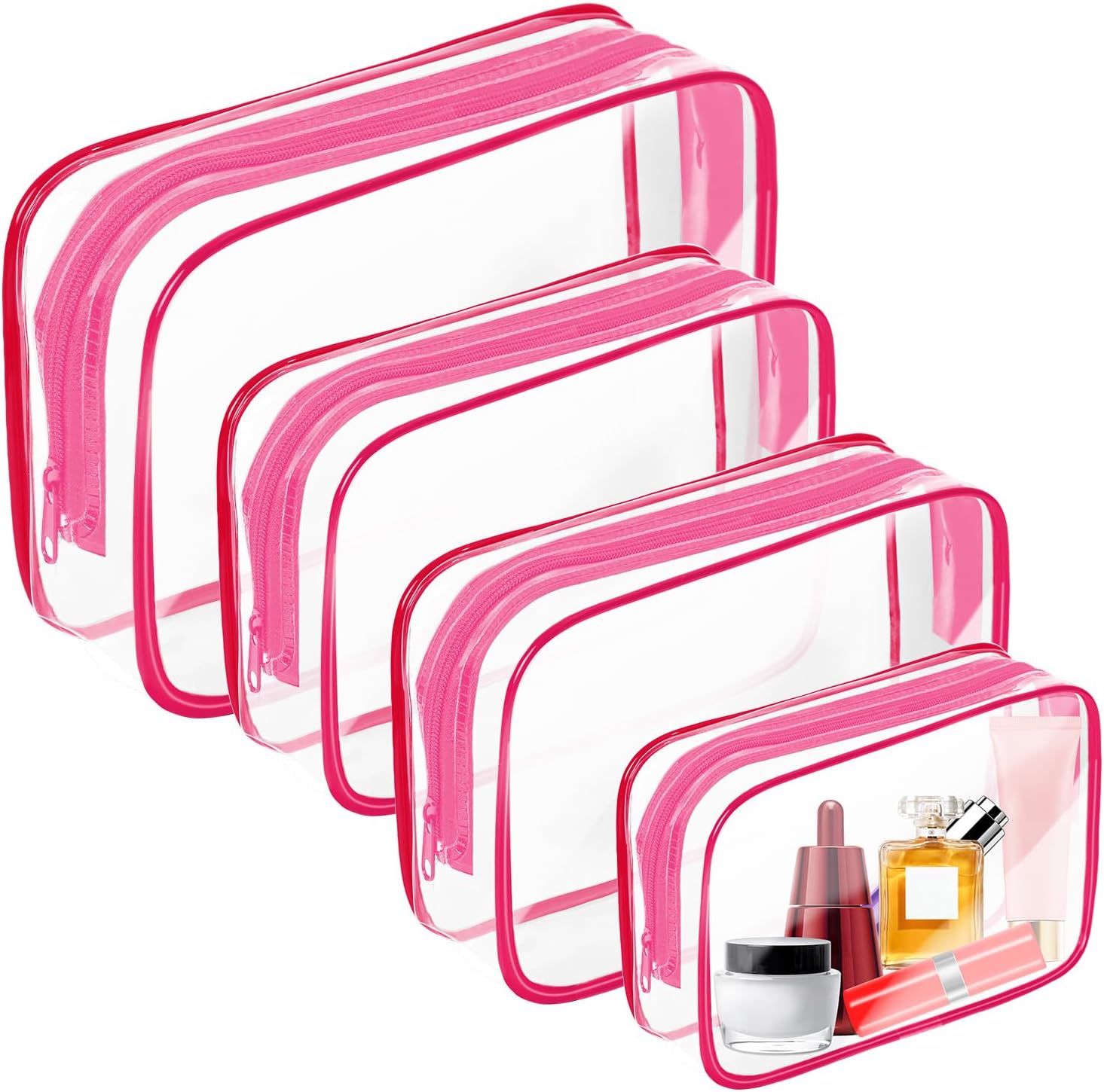 4 packs rose red