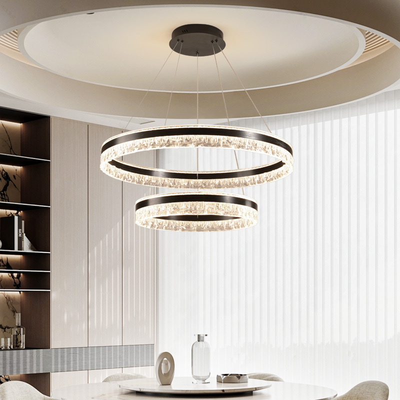 Modern Italian LED Villa Stair Hotel Lobby Chandelier Lamp for Living Room Wedding Banquet Hall Decor Hanging Pendant Light