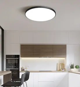 5 yıl garanti Modern tasarım Ultra ince lambalar dekoratif aydınlatma armatürleri oturma odası için kapalı plastik LED tavan ışıkları